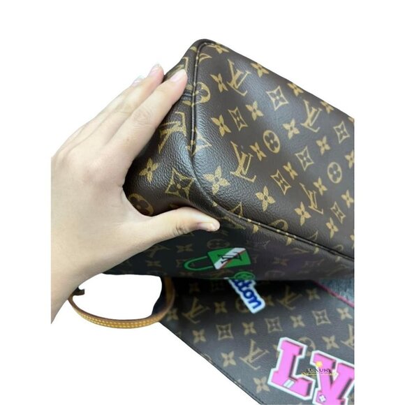 COPY - Louis Vuitton Neverfull MM with Pouch Limited Edition World tour - Picture 9 of 12